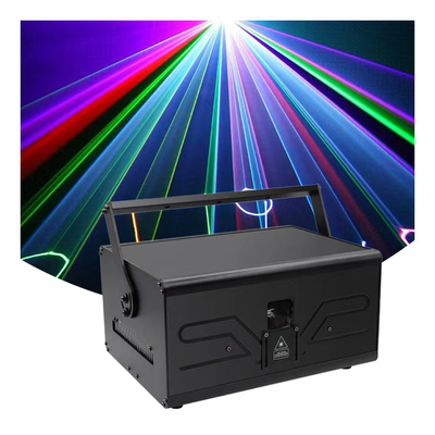 10W Tam Renkli RGB Lazer Işığı TUV Sahne Gösteri için Sertifikalı DJ Disko Noel