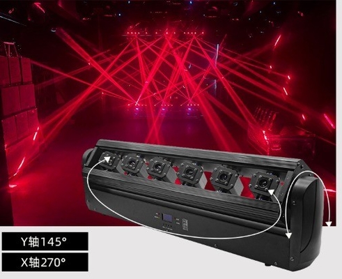 6 Göz Hareketli Baş LED Sahne Işık Çubuğu Swing Rotating RGB