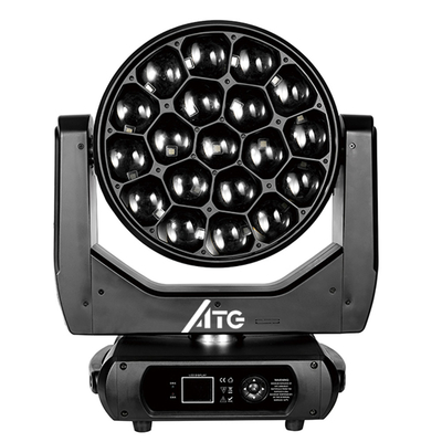 DMX512 sahne aydınlatması DJ aydınlatma ekipmanları 19*20W Bee Eye Zoom hareketli baş lambaları etkinlik sahne düğün diskoları için
