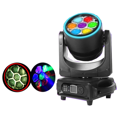 7PCS 40W RGBW 4 In1 LED Zoom Bee Eye Hareketli Baş Işığı Yardımcı Işıkla Dj Disko Sahne Partisi Işıkları
